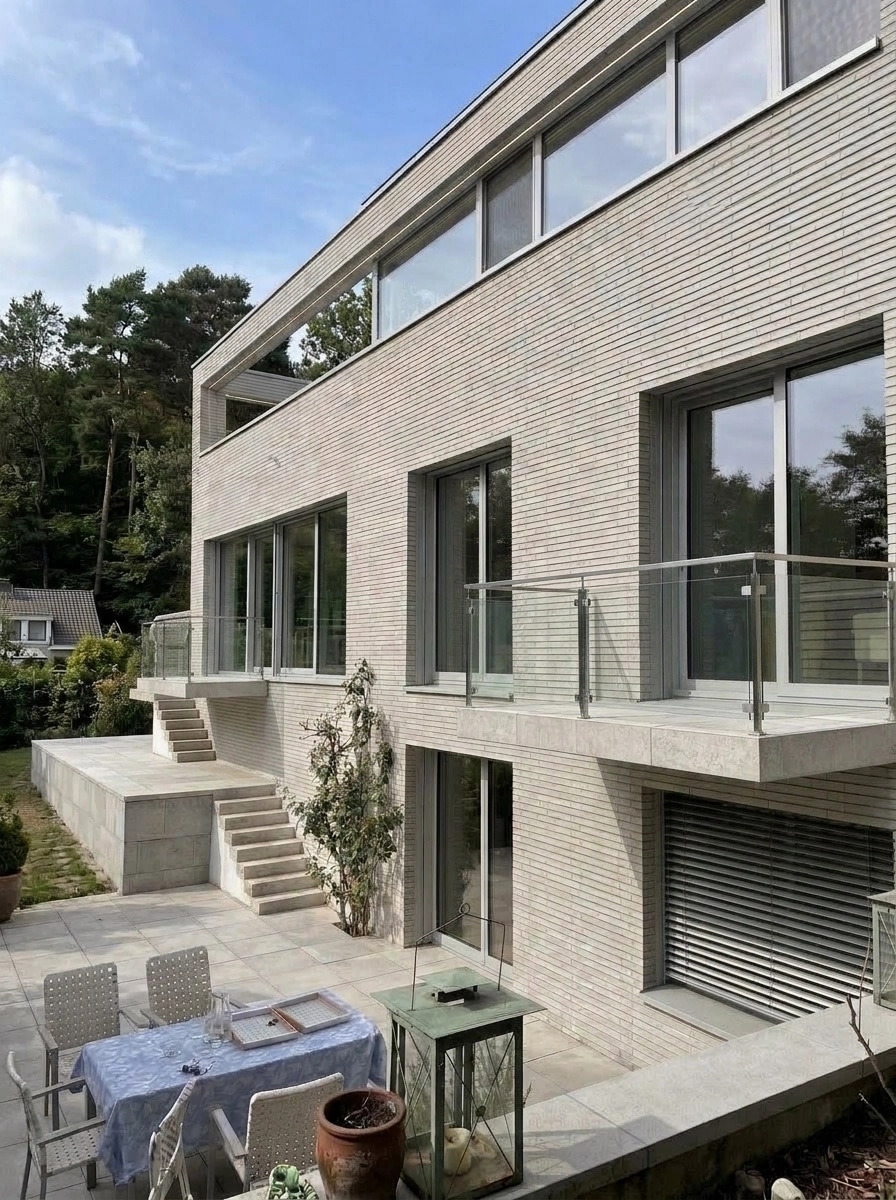 Facade design in Minimalist Facade style — photo by GenRoom AI