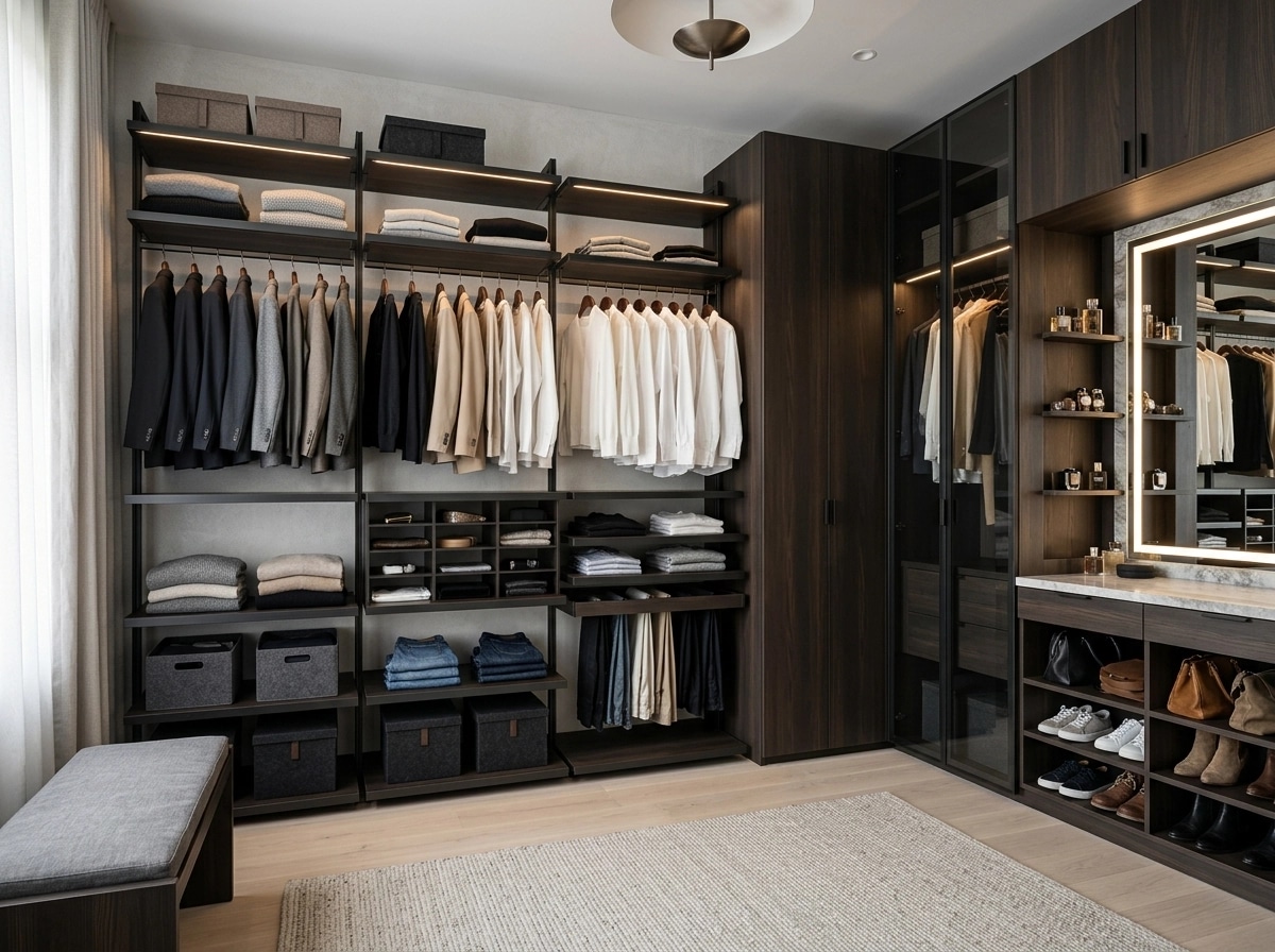 Interior design in Minimalism style — wardrobe by GenRoom AI