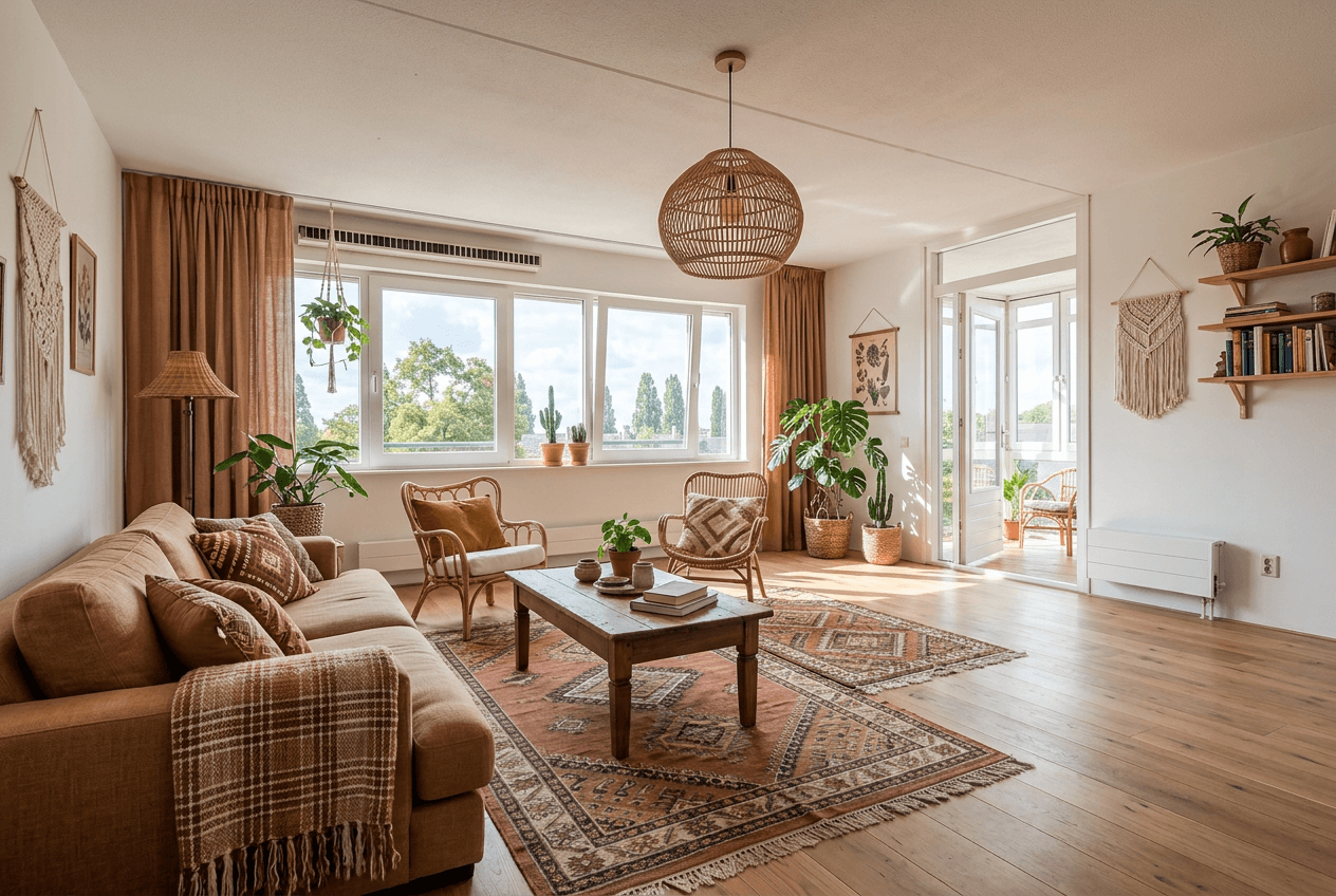 Interior design in Bohemian style — Living Room by GenRoom AI