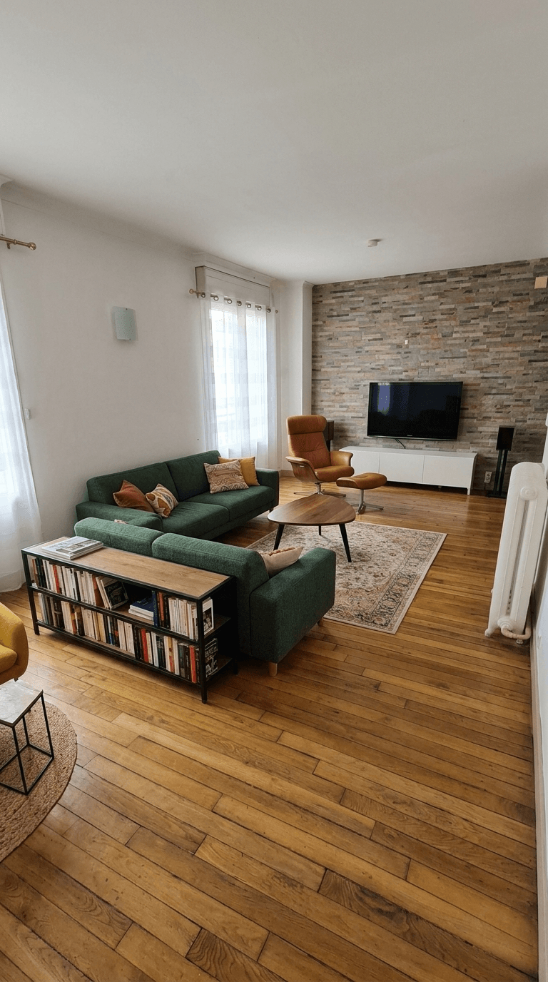 Loft / Industrial Living Room design — interior photo by GenRoom AI