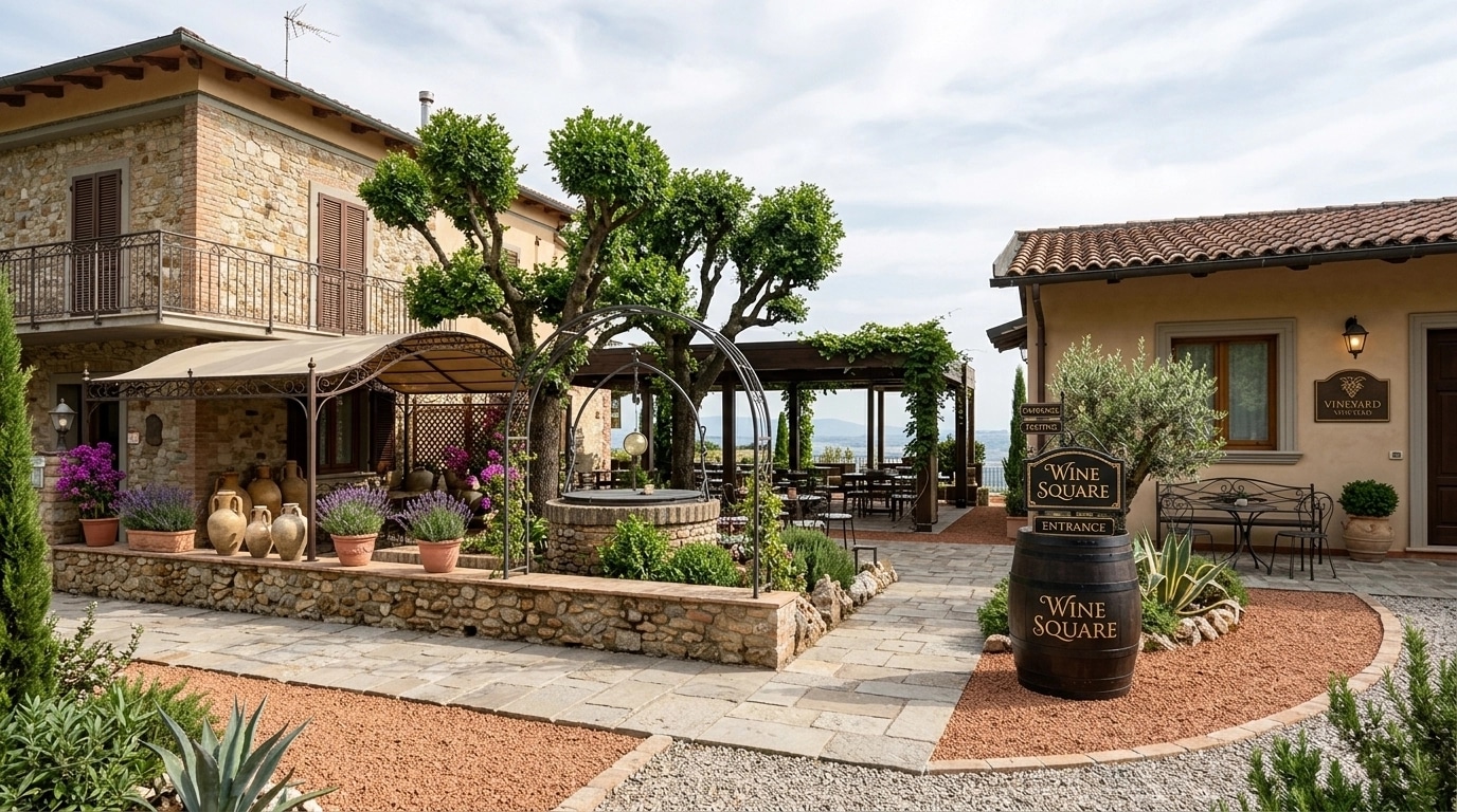 Landscape design in Mediterranean Yard style — Yard by GenRoom AI