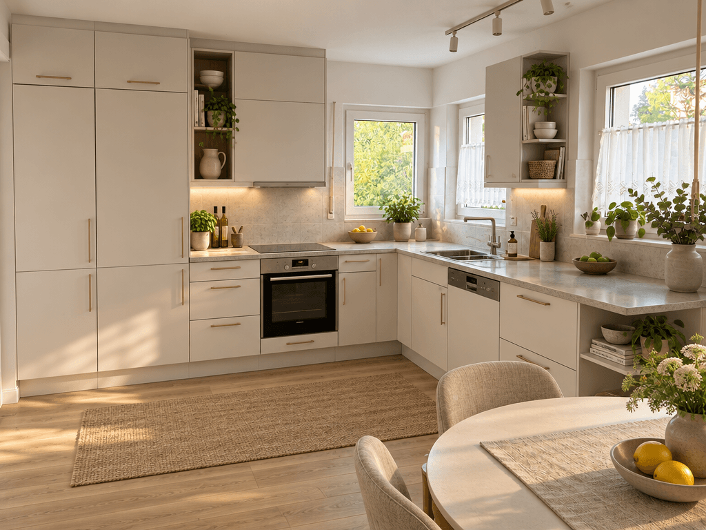 Kitchen interior in Scandinavian style — photo by GenRoom AI