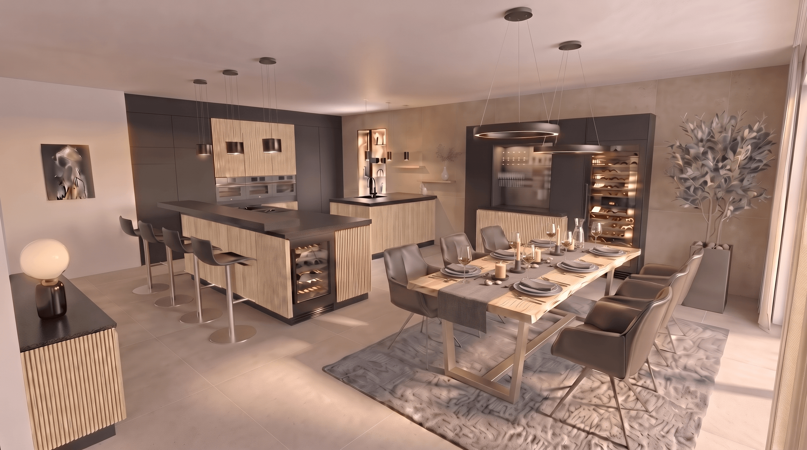 Kitchen interior in no_style style — photo by GenRoom AI