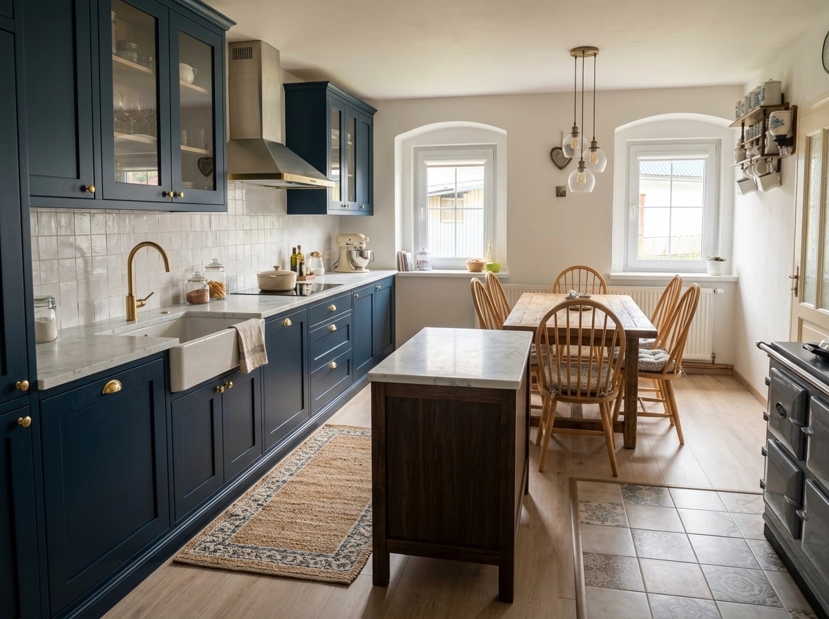 Kitchen interior in Modern Farmhouse style — photo by GenRoom AI