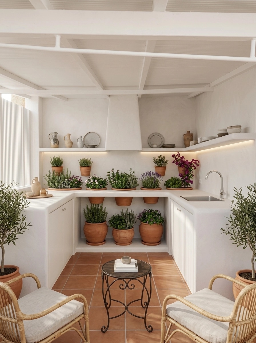 Interior design in Mediterranean style — terrace by GenRoom AI