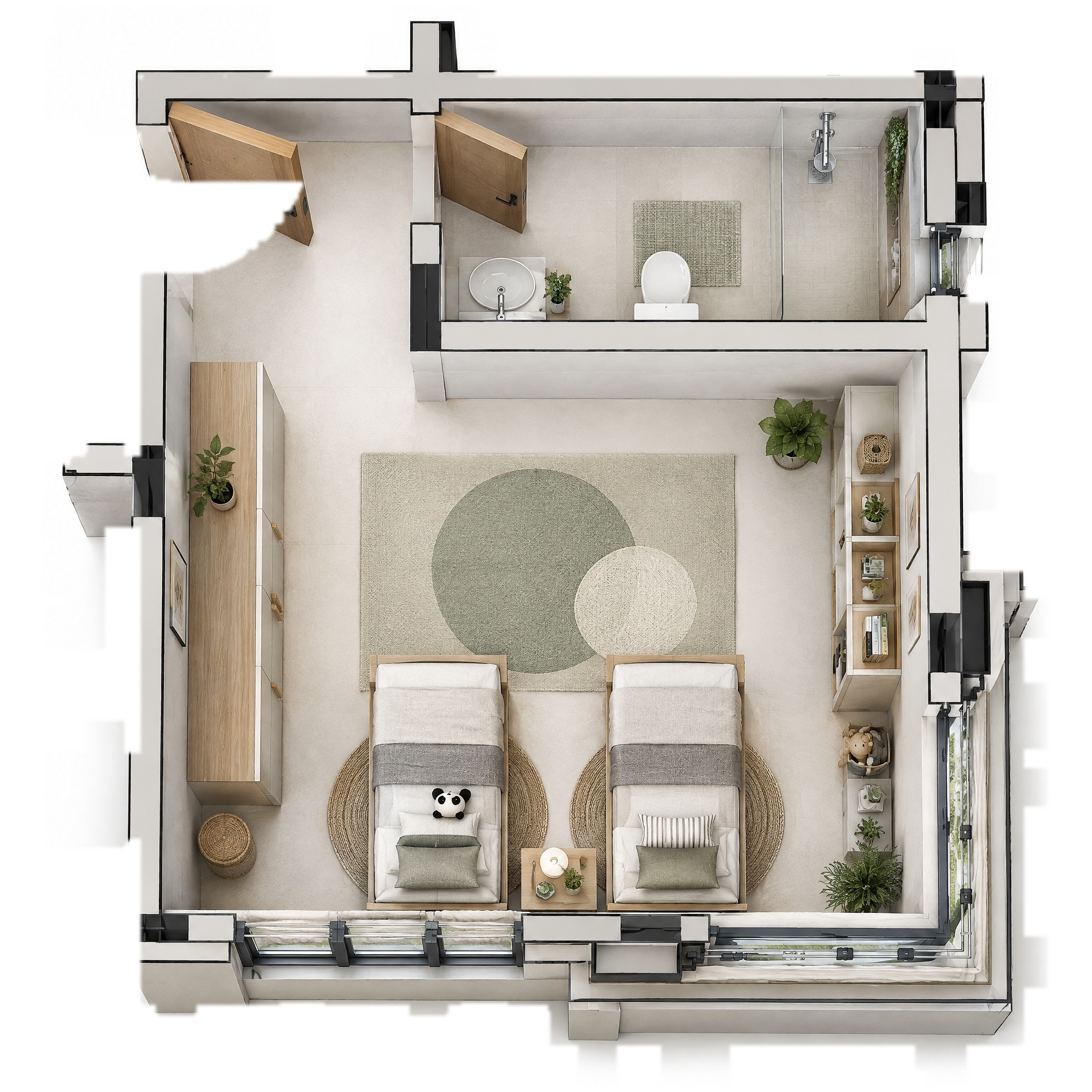 Design d'intérieur en style Scandinavian — Salon par GenRoom AI