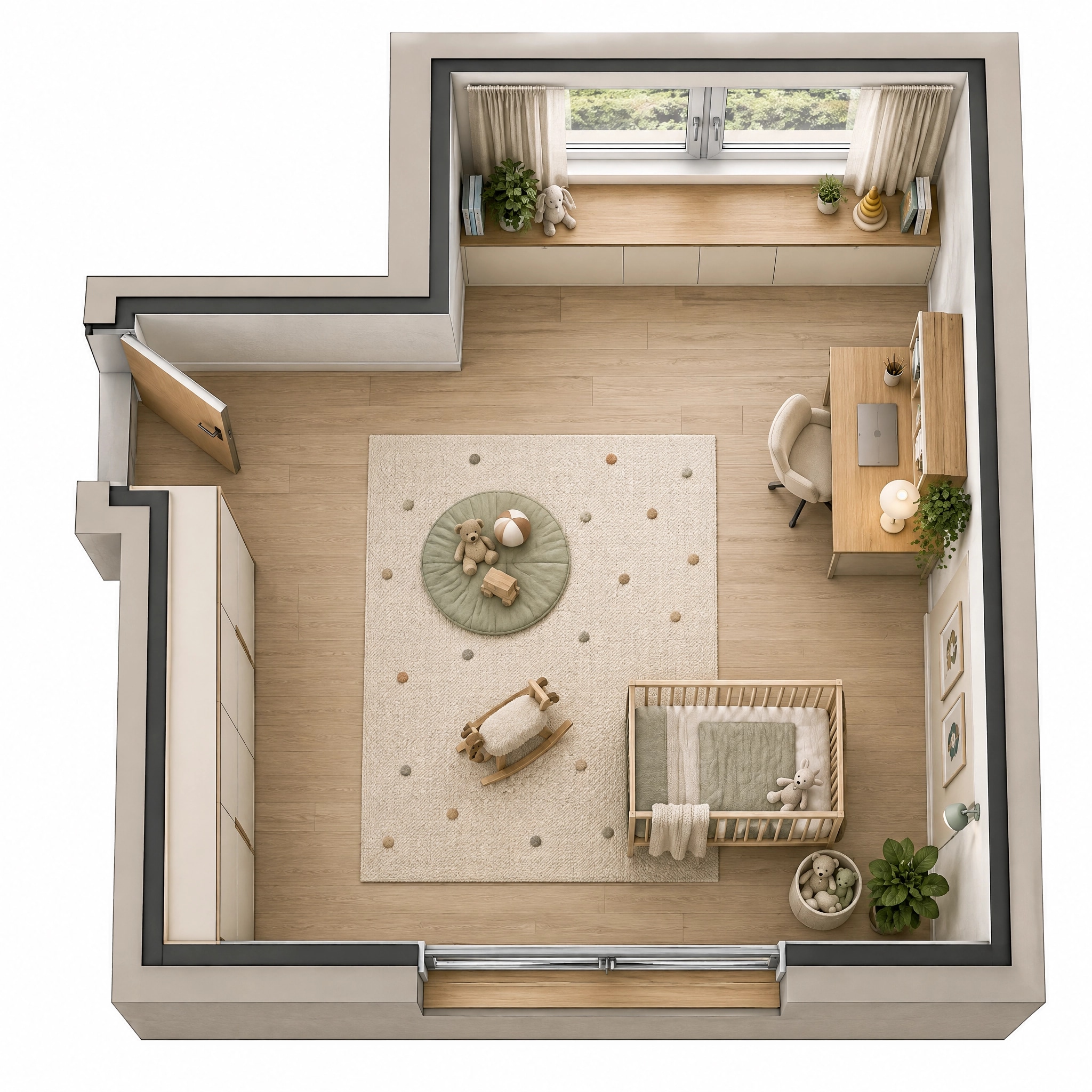 Interior design in Scandinavian style — Living Room by GenRoom AI