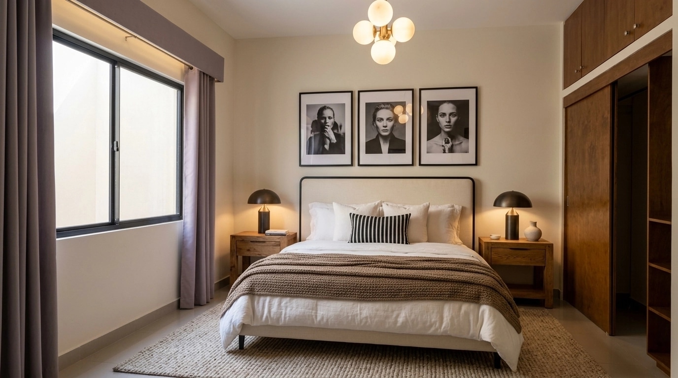 Interior design in Modern Farmhouse style — Bedroom by GenRoom AI