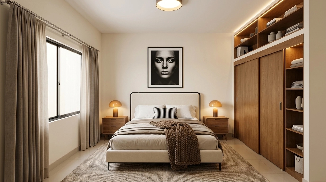 Minimalism Bedroom design — interior photo by GenRoom AI