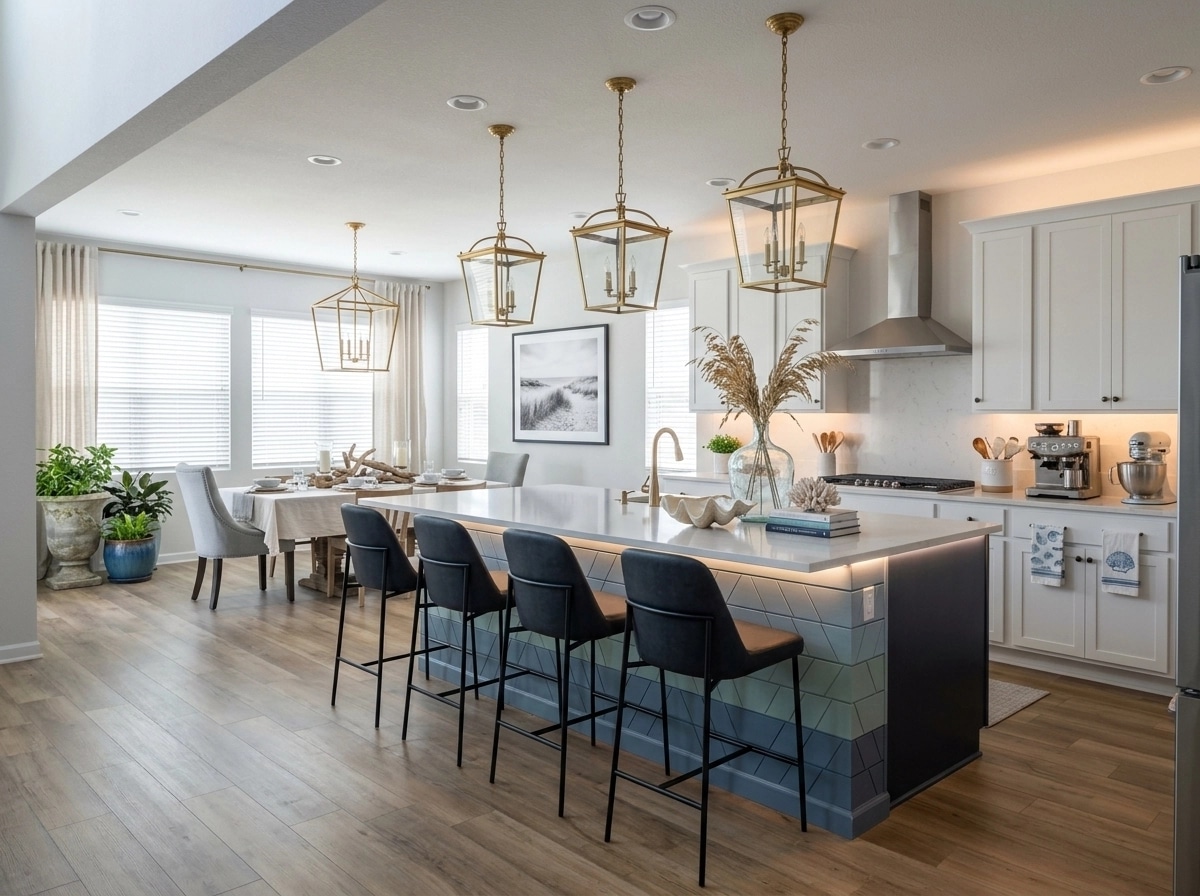 Coastal / Hamptons Kitchen design — interior photo by GenRoom AI