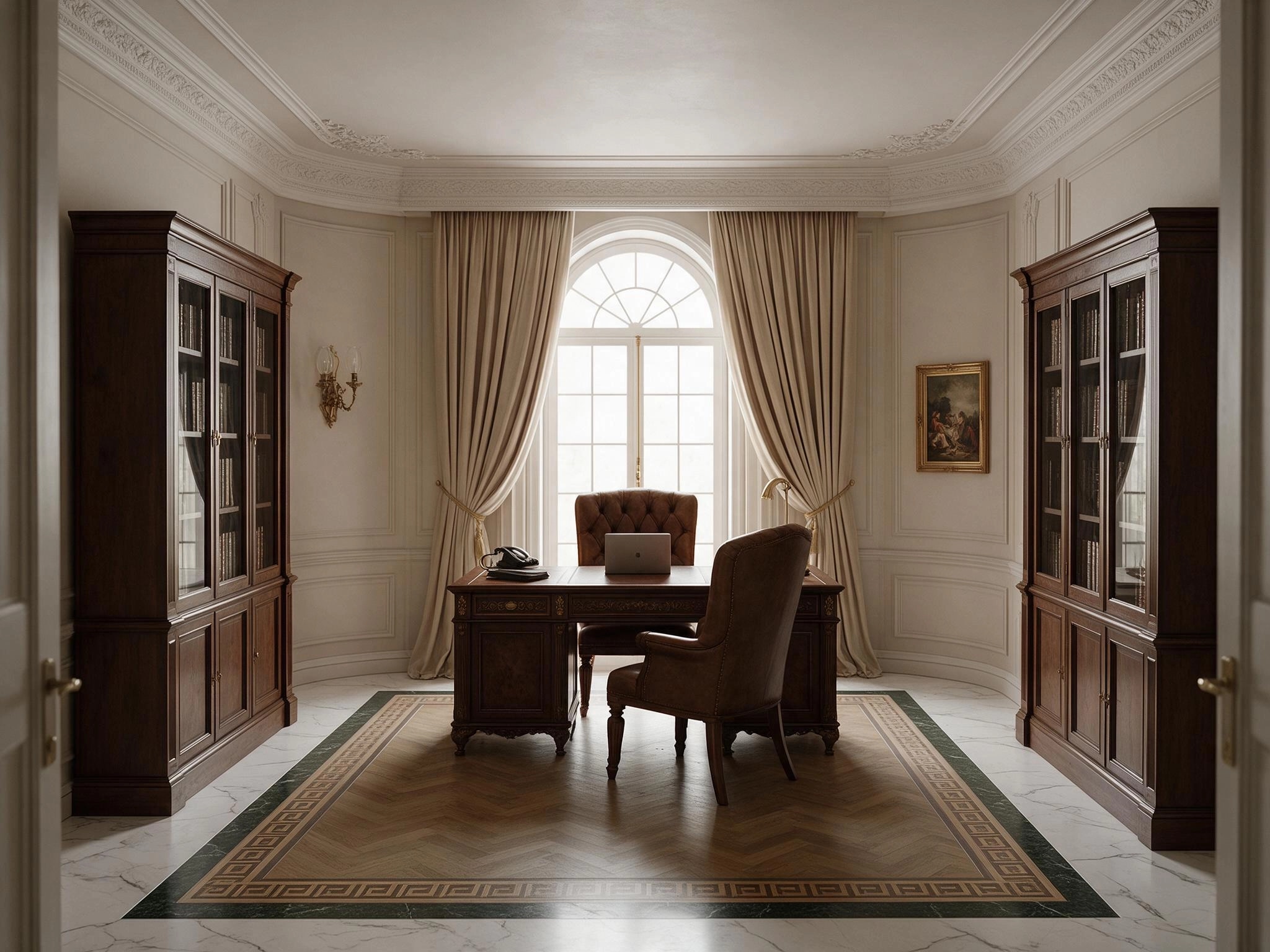 Neoclassic Bedroom design — interior photo by GenRoom AI