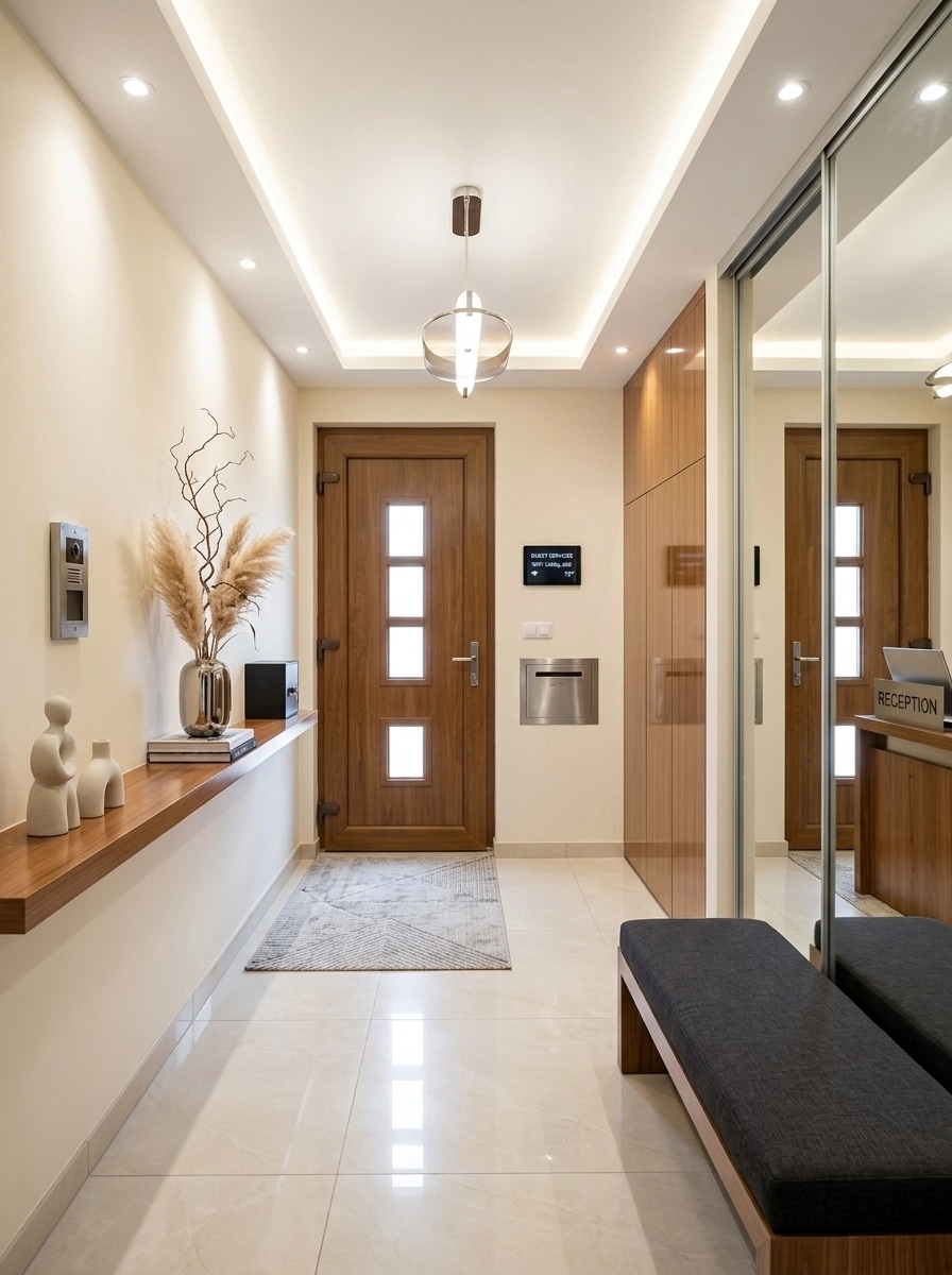 Design de interiores em estilo Contemporary — lobby por GenRoom AI