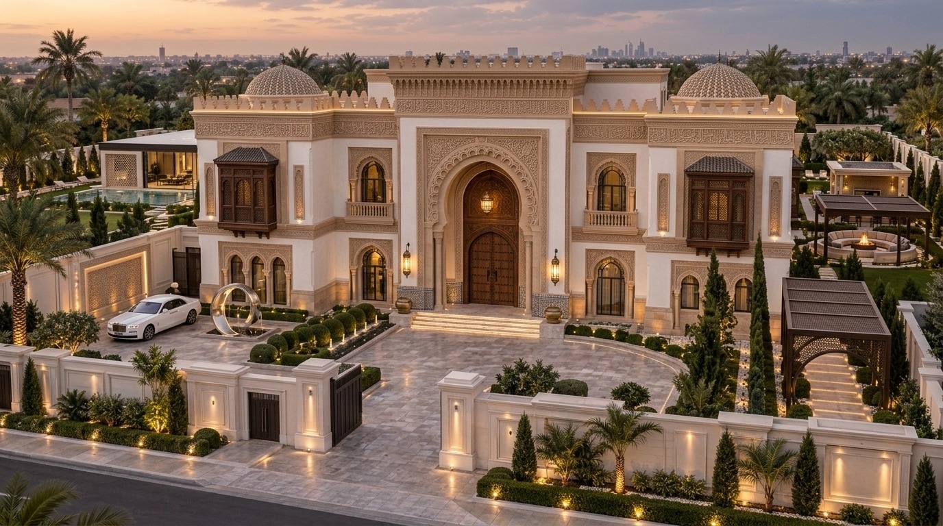 Arabian Facade Facade design — facade photo by GenRoom AI