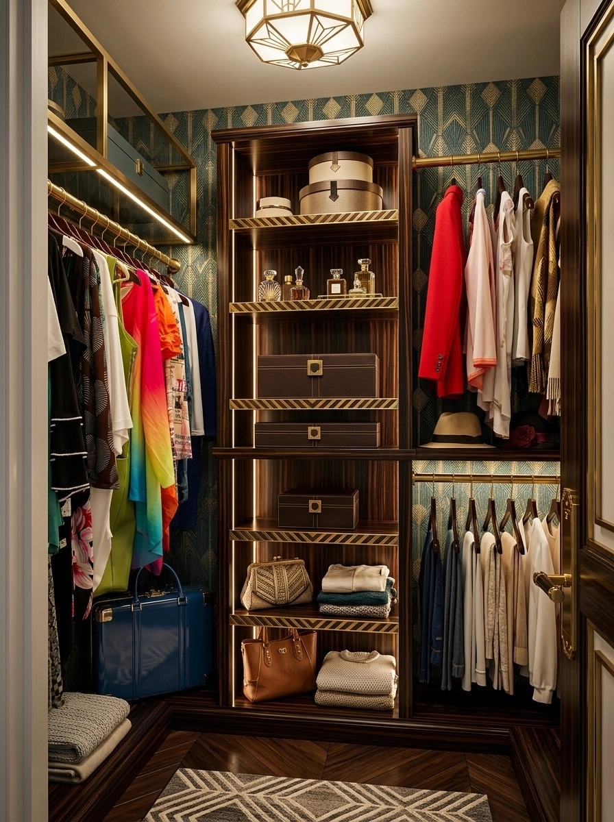 Interior design in Art Deco style — wardrobe by GenRoom AI
