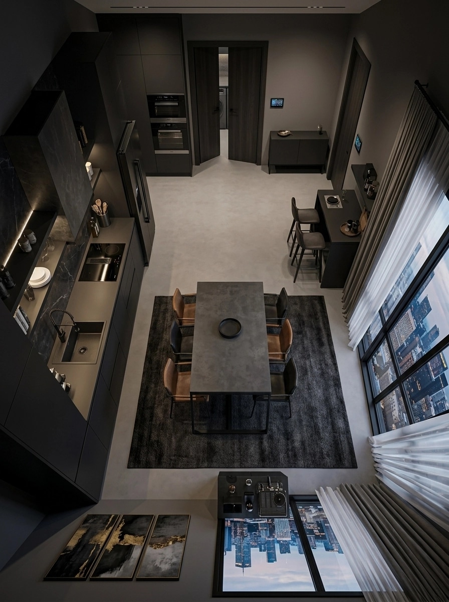 Interior design in Blacktec style — Kitchen by GenRoom AI