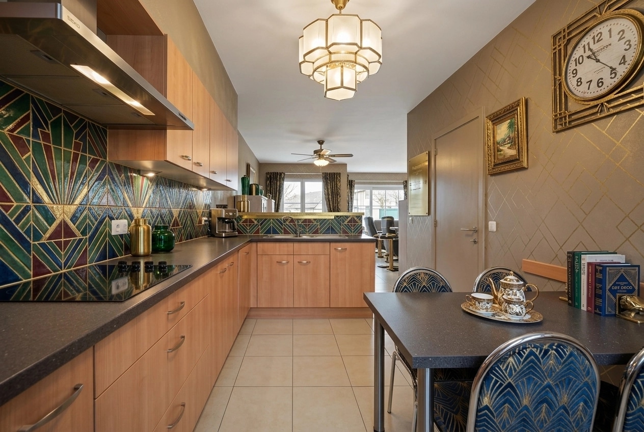 Kitchen interior in Art Deco style — photo by GenRoom AI