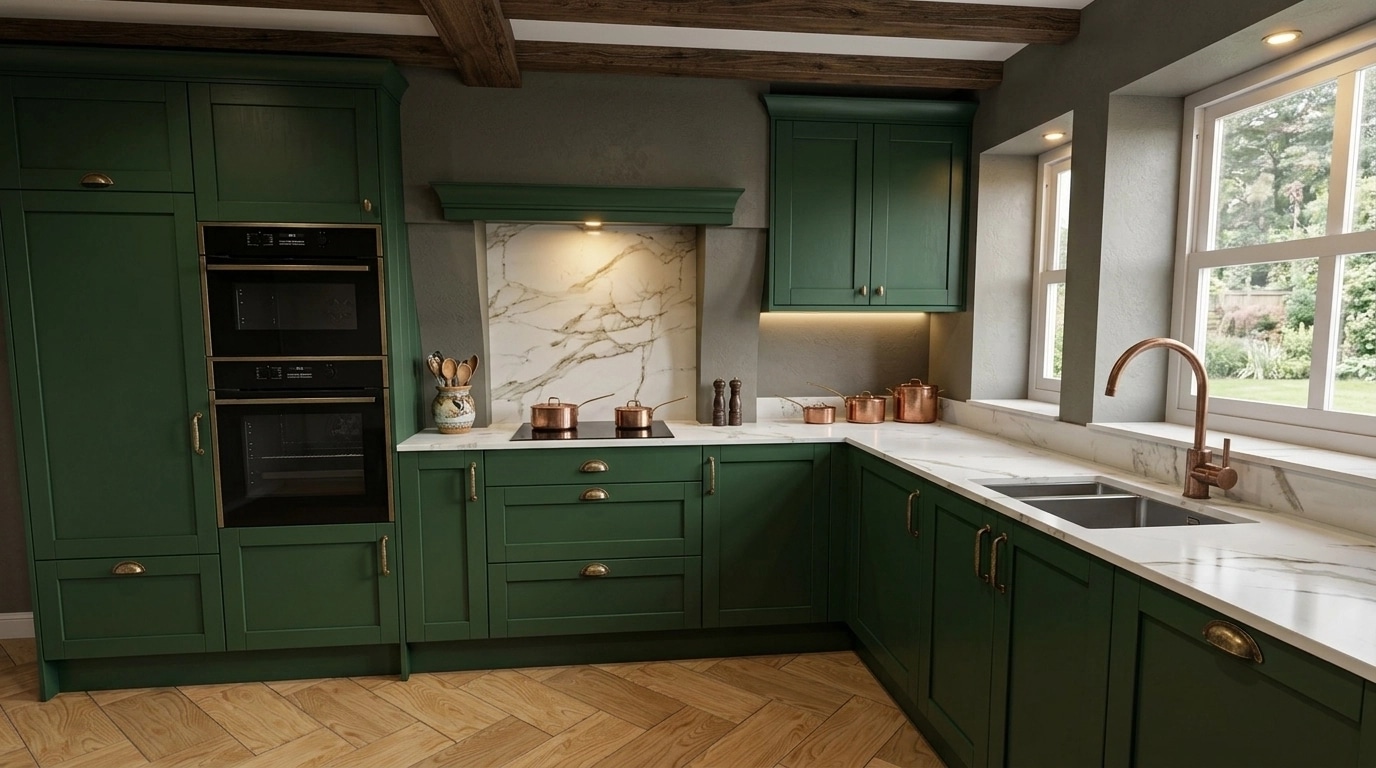 Kitchen interior in British style — photo by GenRoom AI
