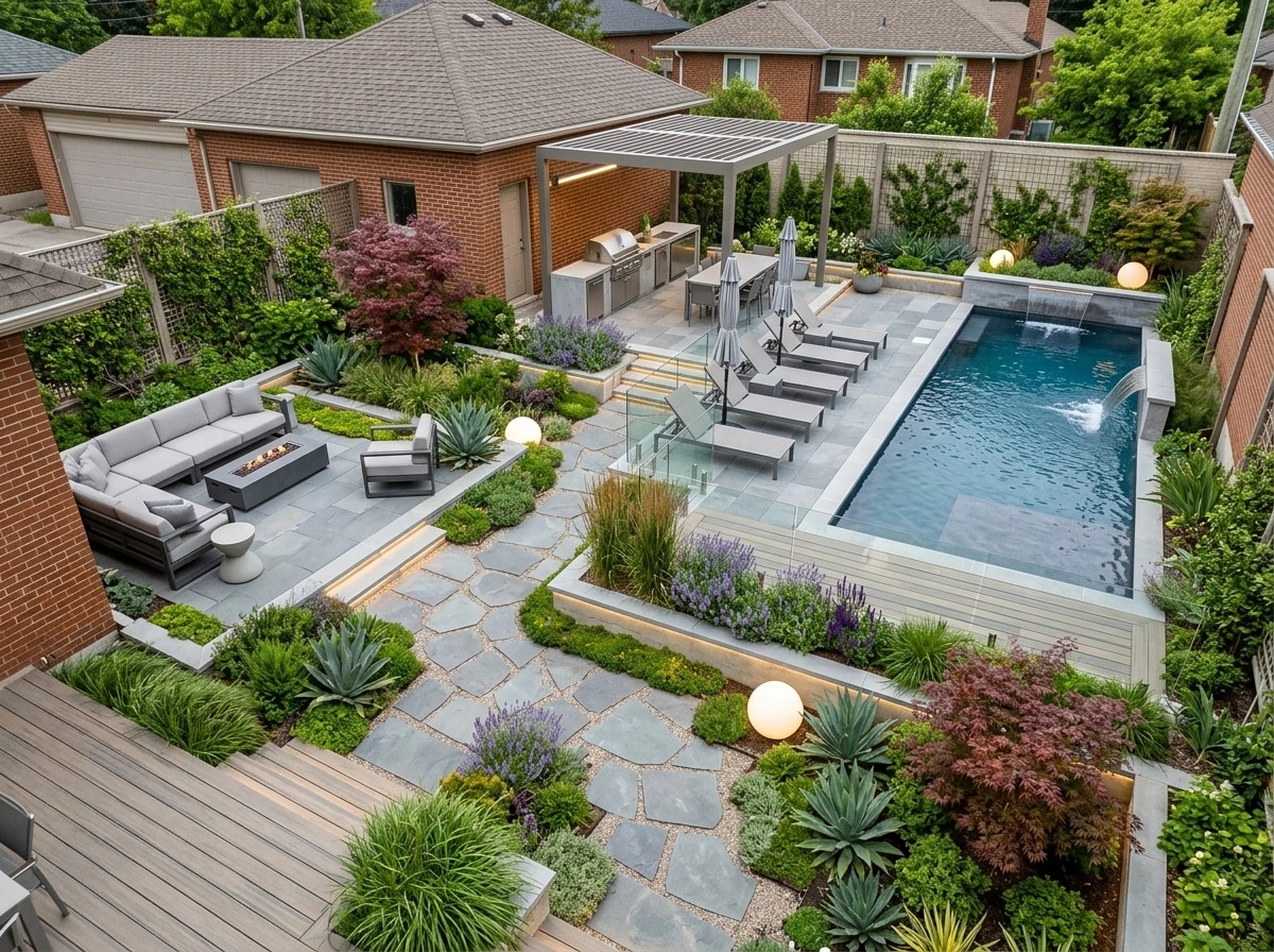 Landscape design in Contemporary Yard style — Yard by GenRoom AI