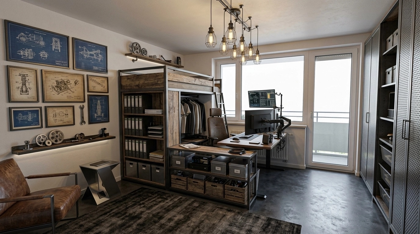 Interior design in Loft / Industrial style — other by GenRoom AI