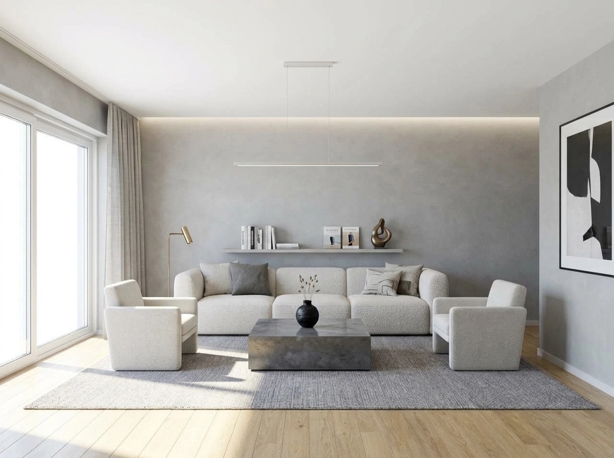Minimalism Living Room design — interior photo by GenRoom AI