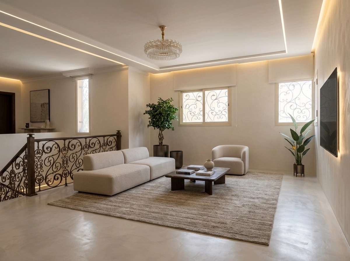 Minimalism Living Room design — interior photo by GenRoom AI