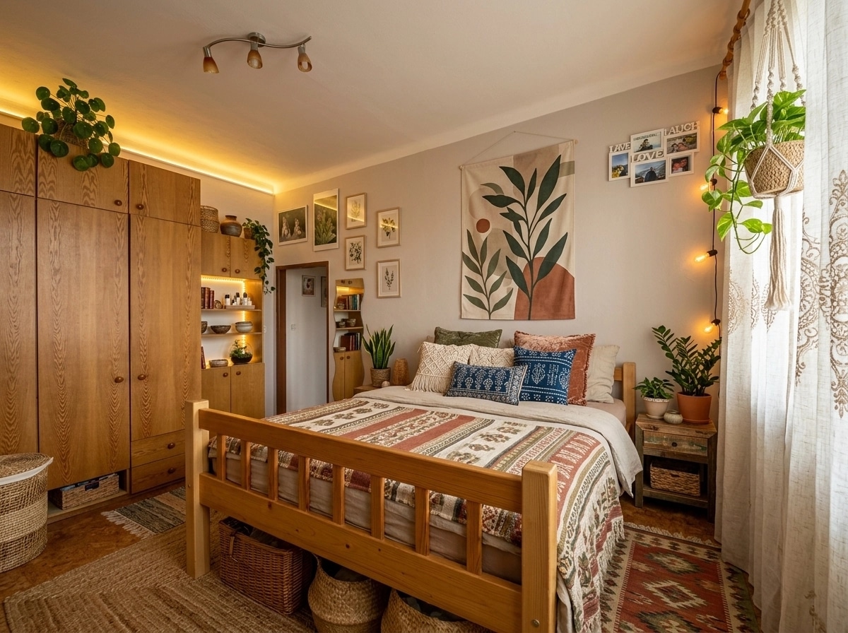 Bohemian Bedroom design — interior photo by GenRoom AI