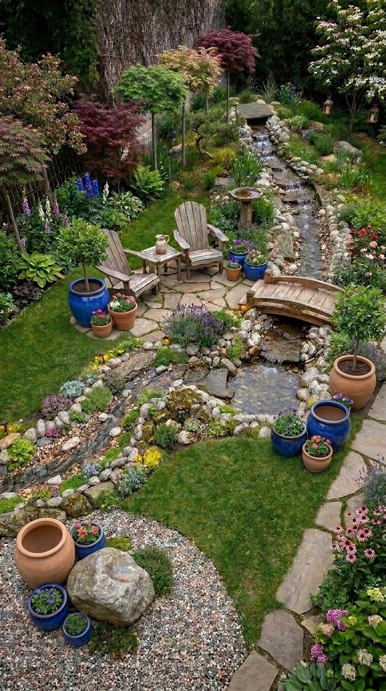 Country Rustic Garden Yard design — yard photo by GenRoom AI