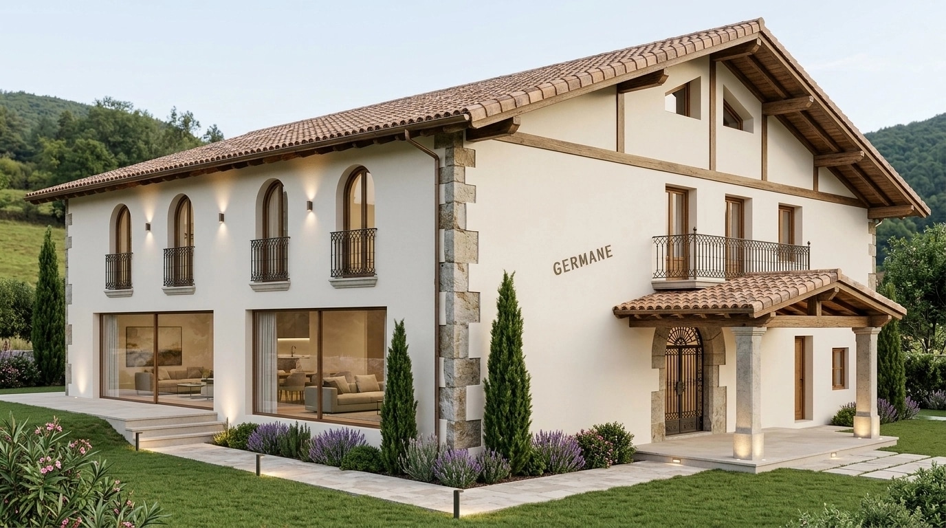 Mediterranean Facade หน้าอาคาร design — facade photo by GenRoom AI