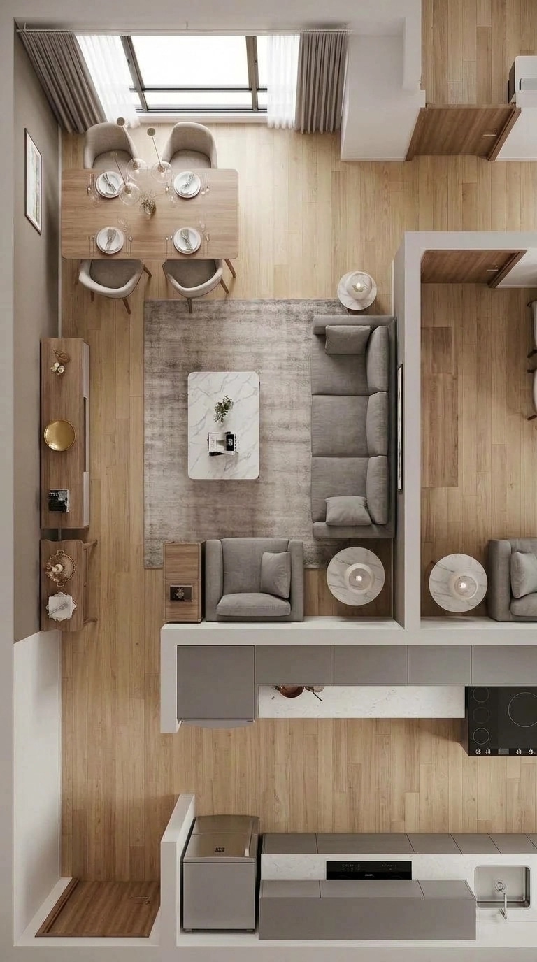 Interior design in Contemporary style — Living Room by GenRoom AI
