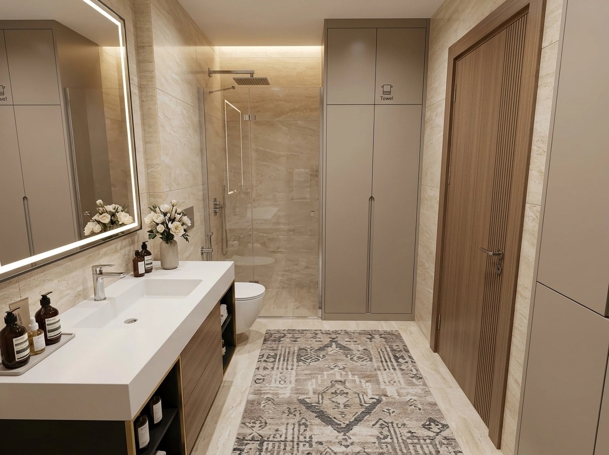 Interior design in Contemporary style — Bathroom by GenRoom AI