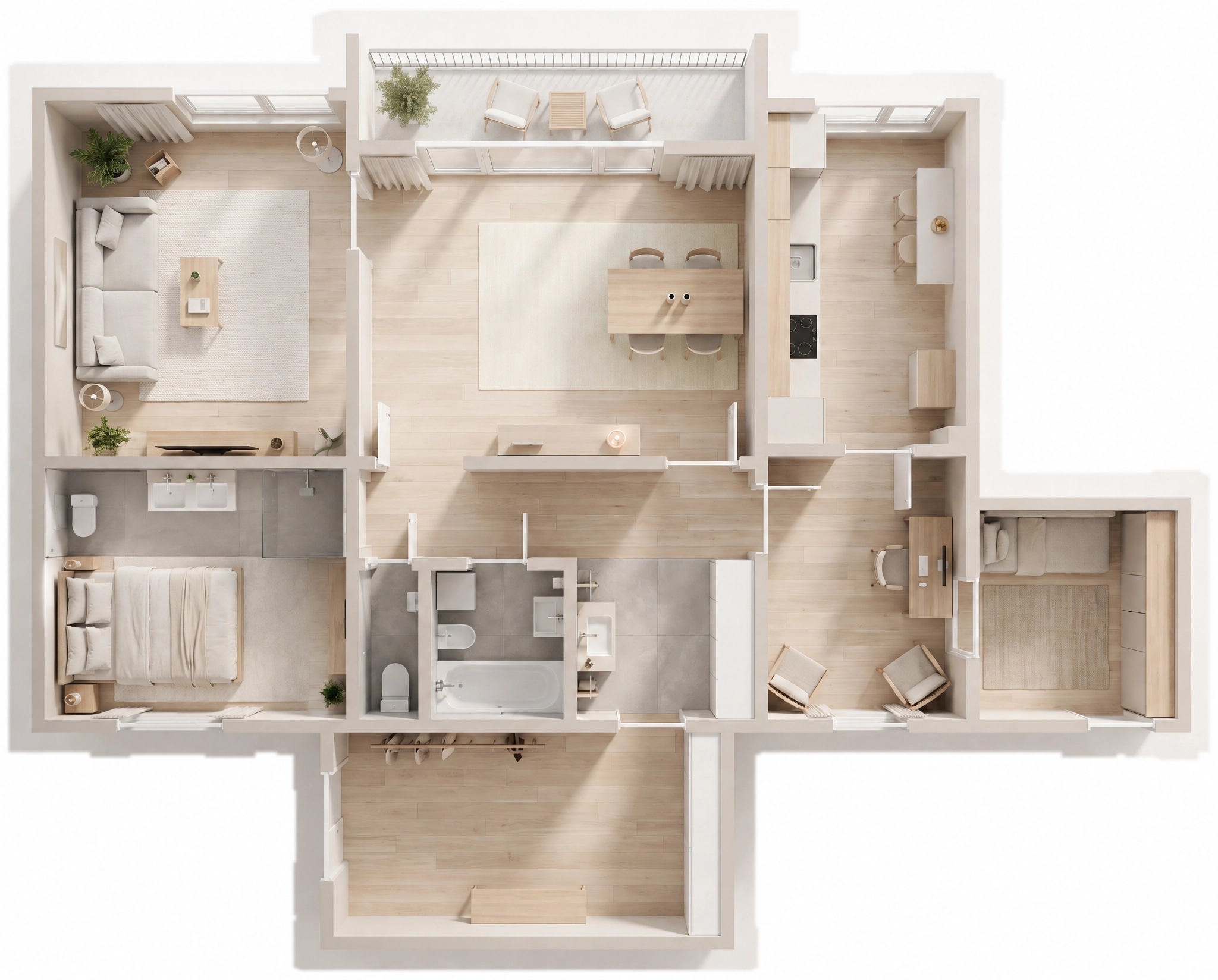Interior design in Minimalism style — Living Room by GenRoom AI