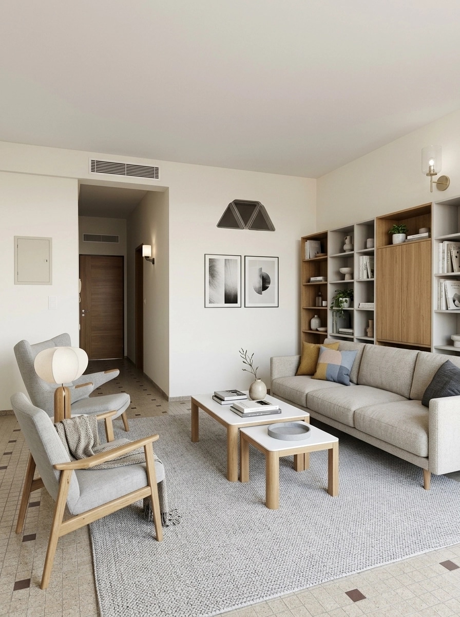 Interior design in Scandinavian style — Living Room by GenRoom AI