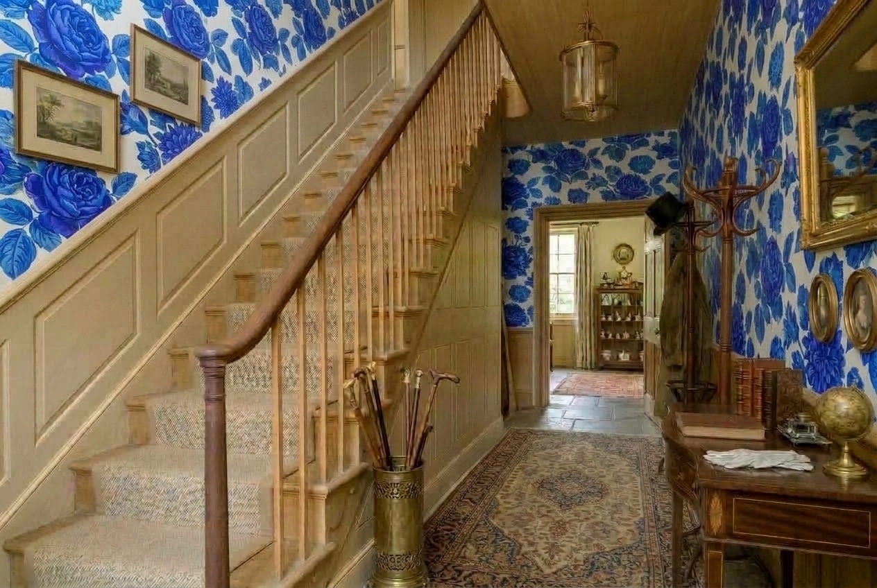Hallway interior in British style — photo by GenRoom AI
