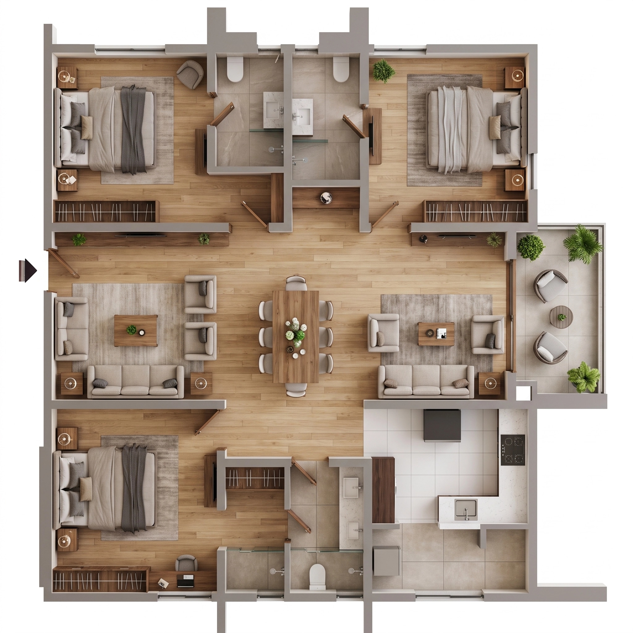 Interior design in Contemporary style — Living Room by GenRoom AI