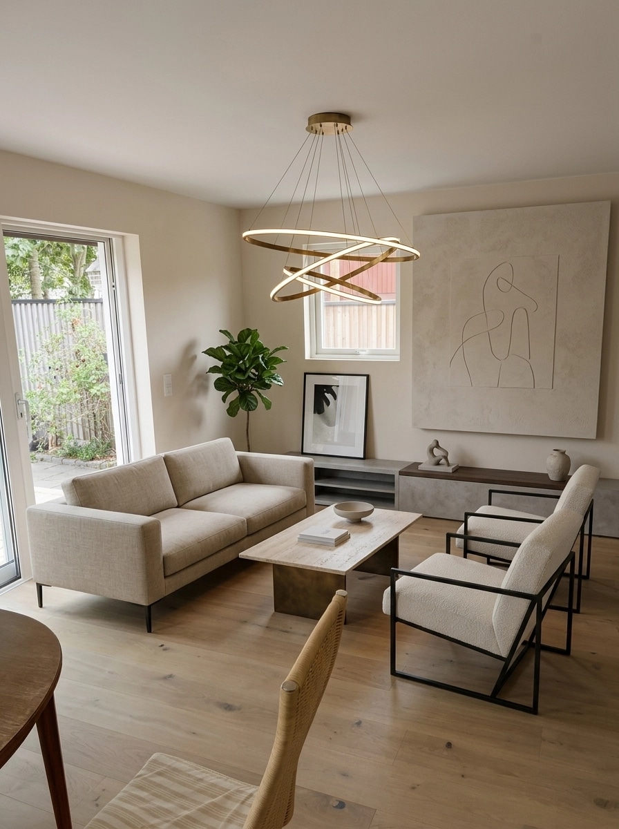 Interior design in Minimalism style — Living Room by GenRoom AI