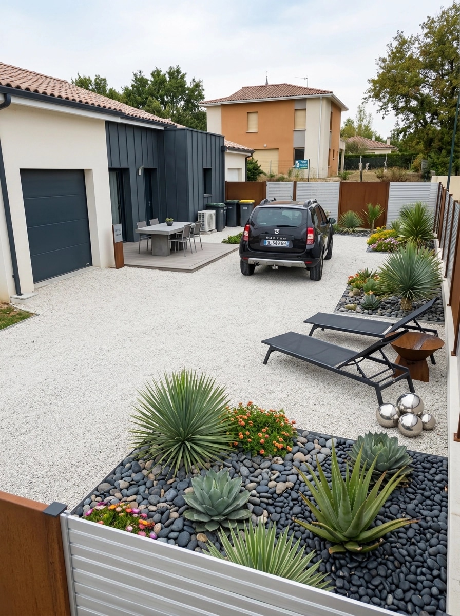 Diseño paisajístico en estilo Minimalist Yard — Jardín por GenRoom AI