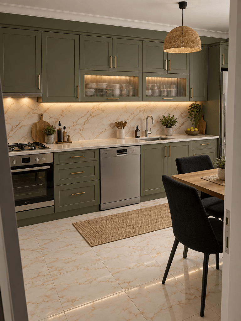 Kitchen interior in Contemporary style — photo by GenRoom AI
