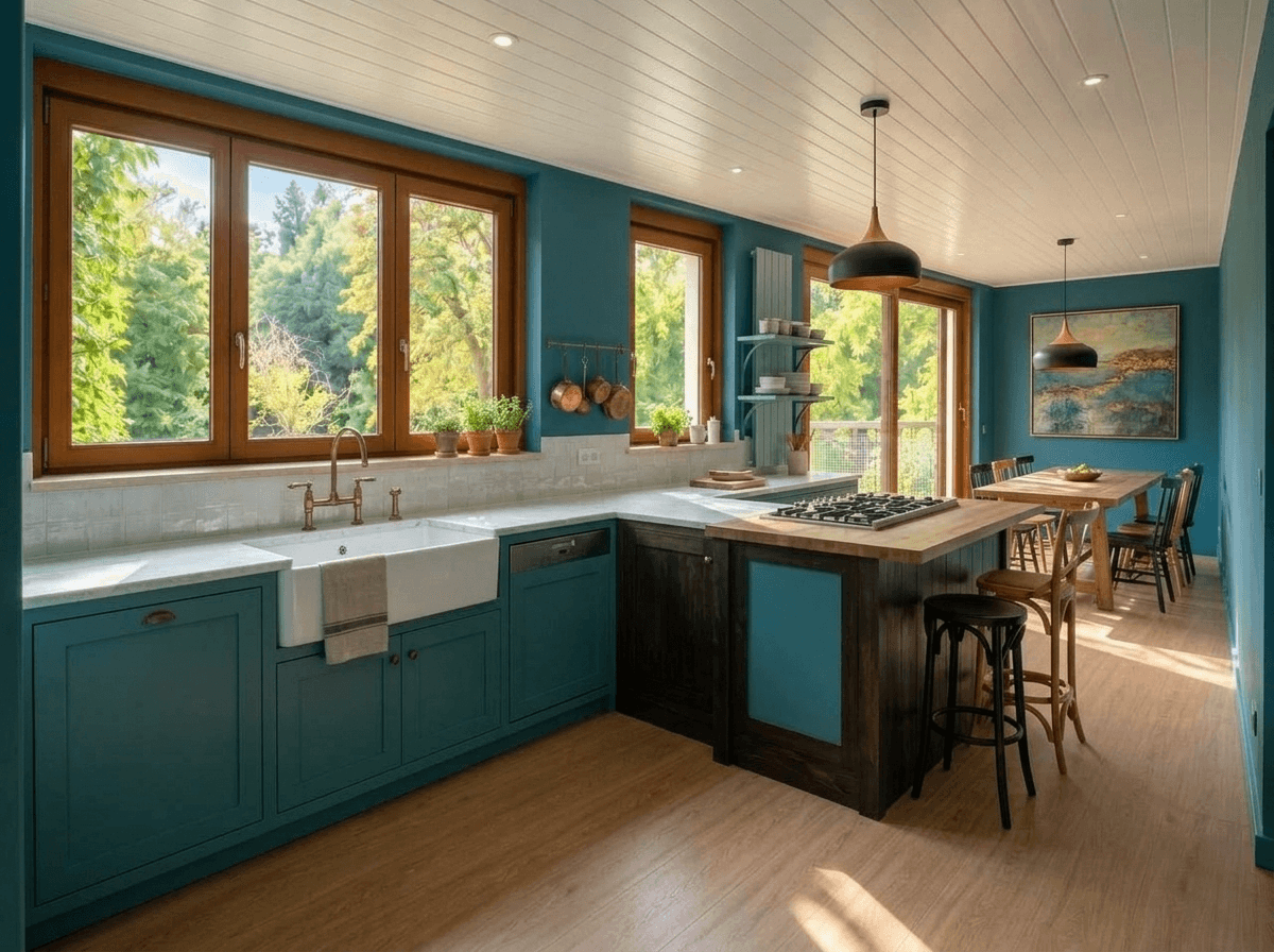 Kitchen interior in Modern Farmhouse style — photo by GenRoom AI