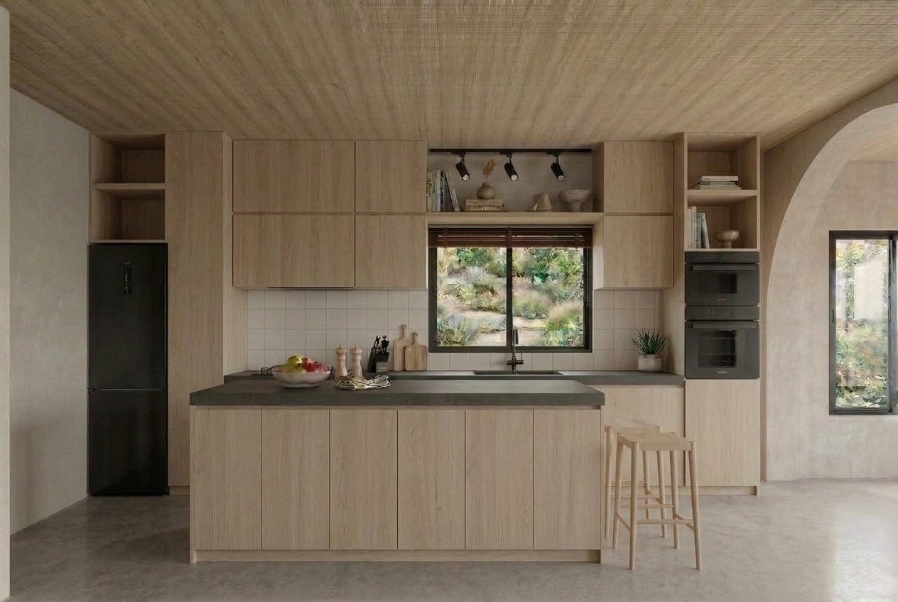 Kitchen interior in Scandinavian style — photo by GenRoom AI