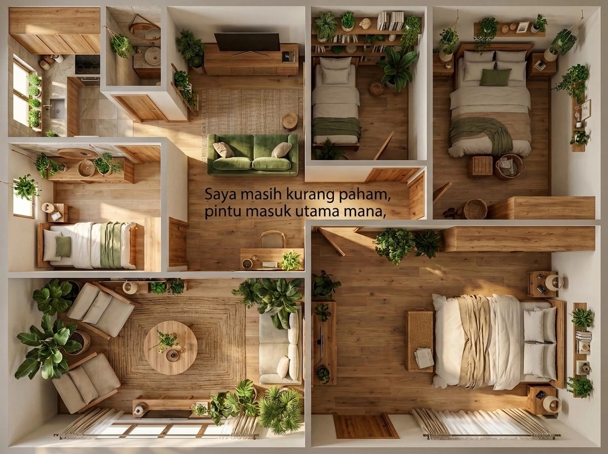 Interior design in Biophilic style — Living Room by GenRoom AI