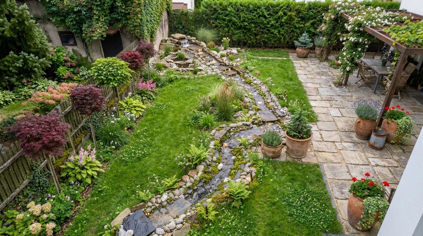 Yard design in no_style style — photo by GenRoom AI
