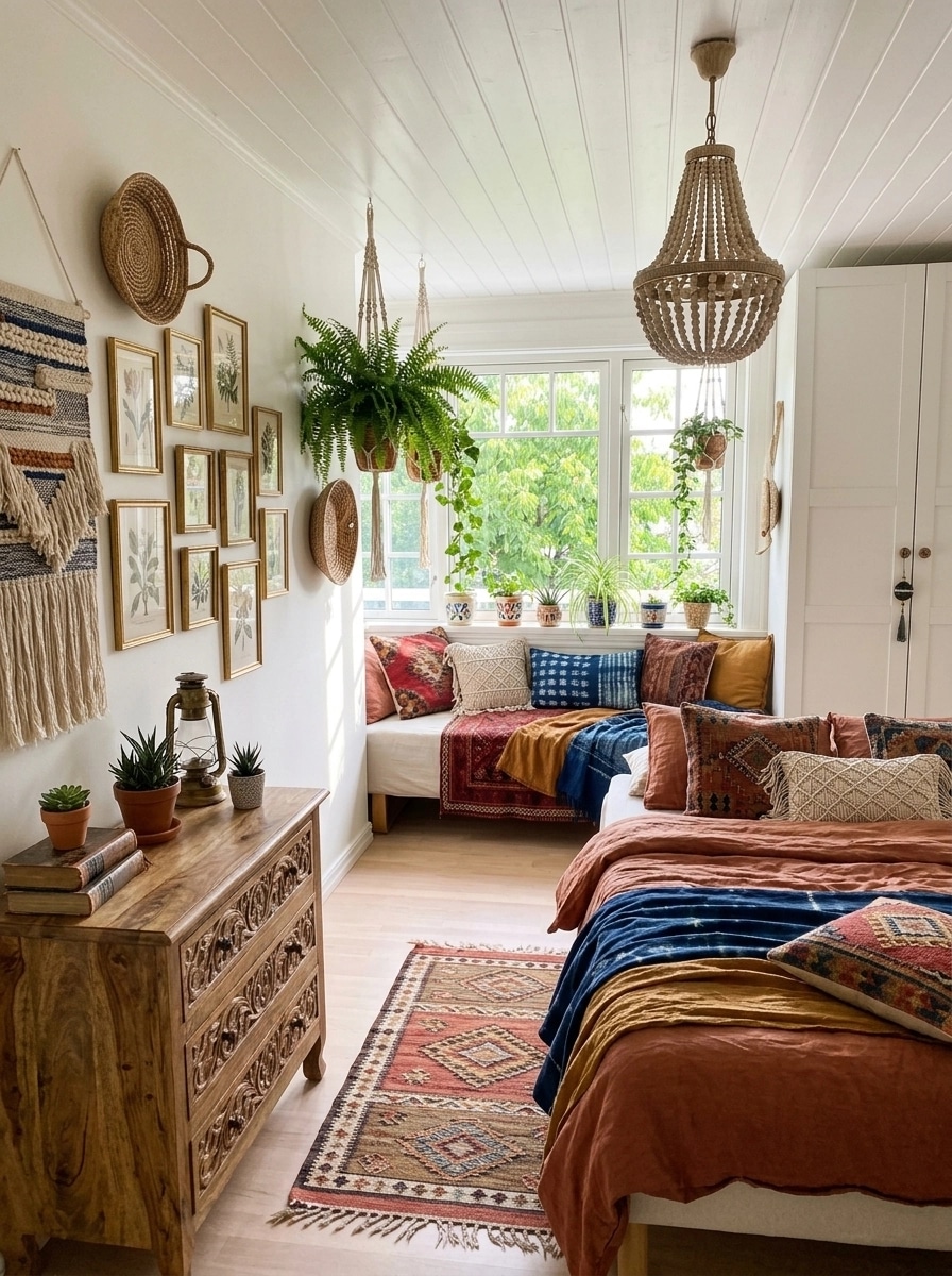 Bohemian Bedroom design — interior photo by GenRoom AI