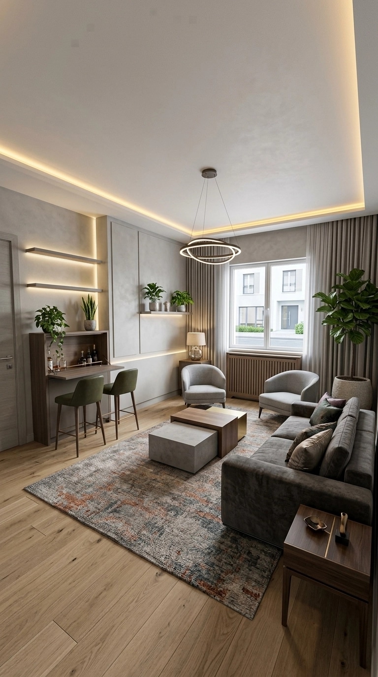 Interior design in Contemporary style — Living Room by GenRoom AI