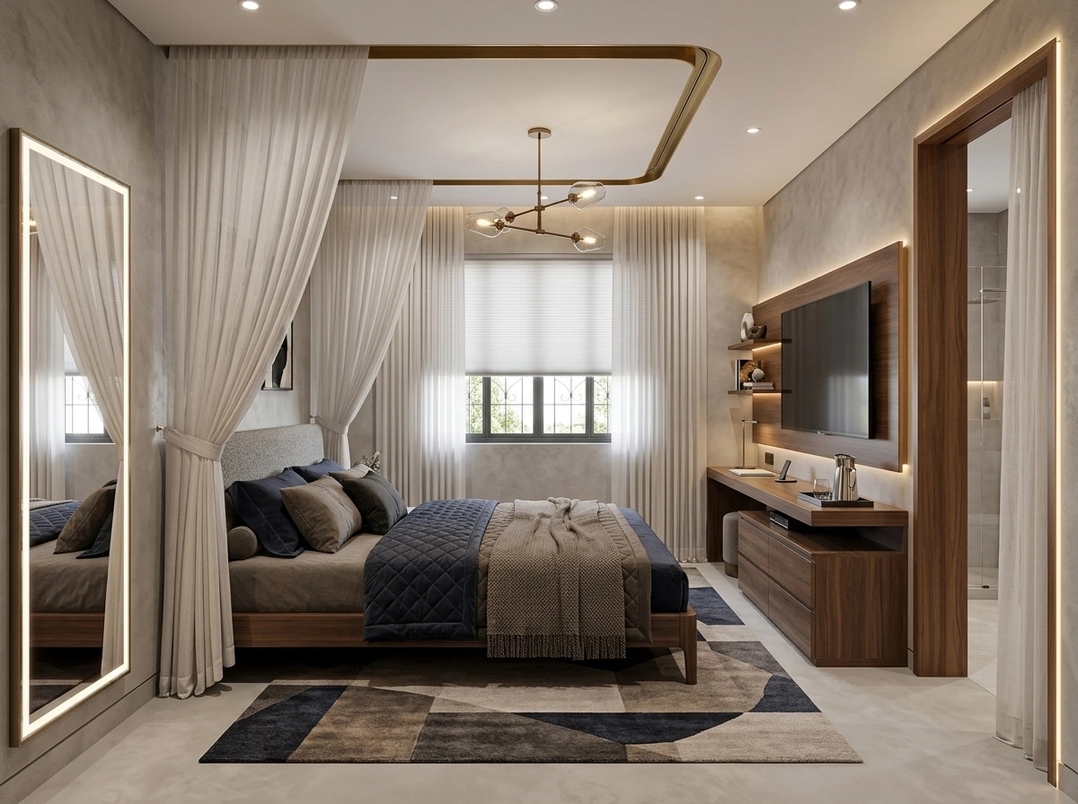 Contemporary Bedroom design — interior photo by GenRoom AI