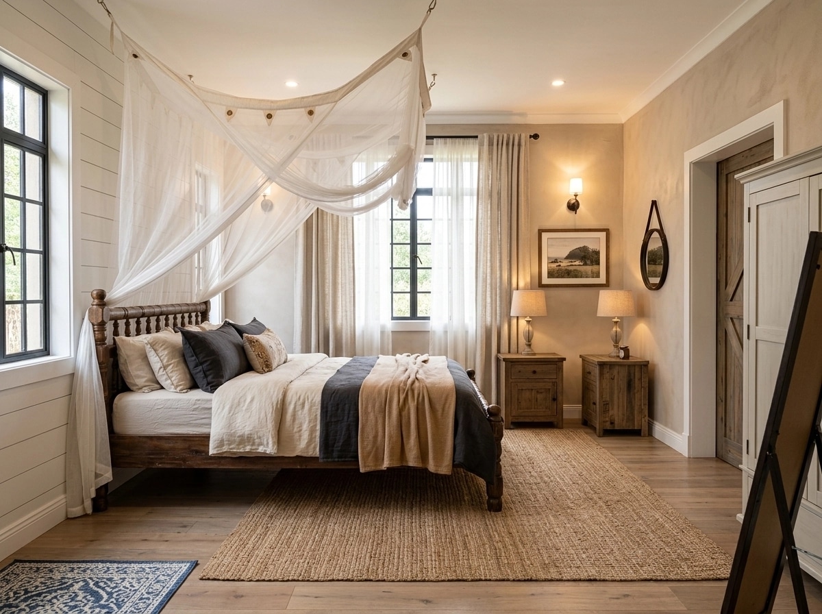 Interior design in Modern Farmhouse style — Bedroom by GenRoom AI