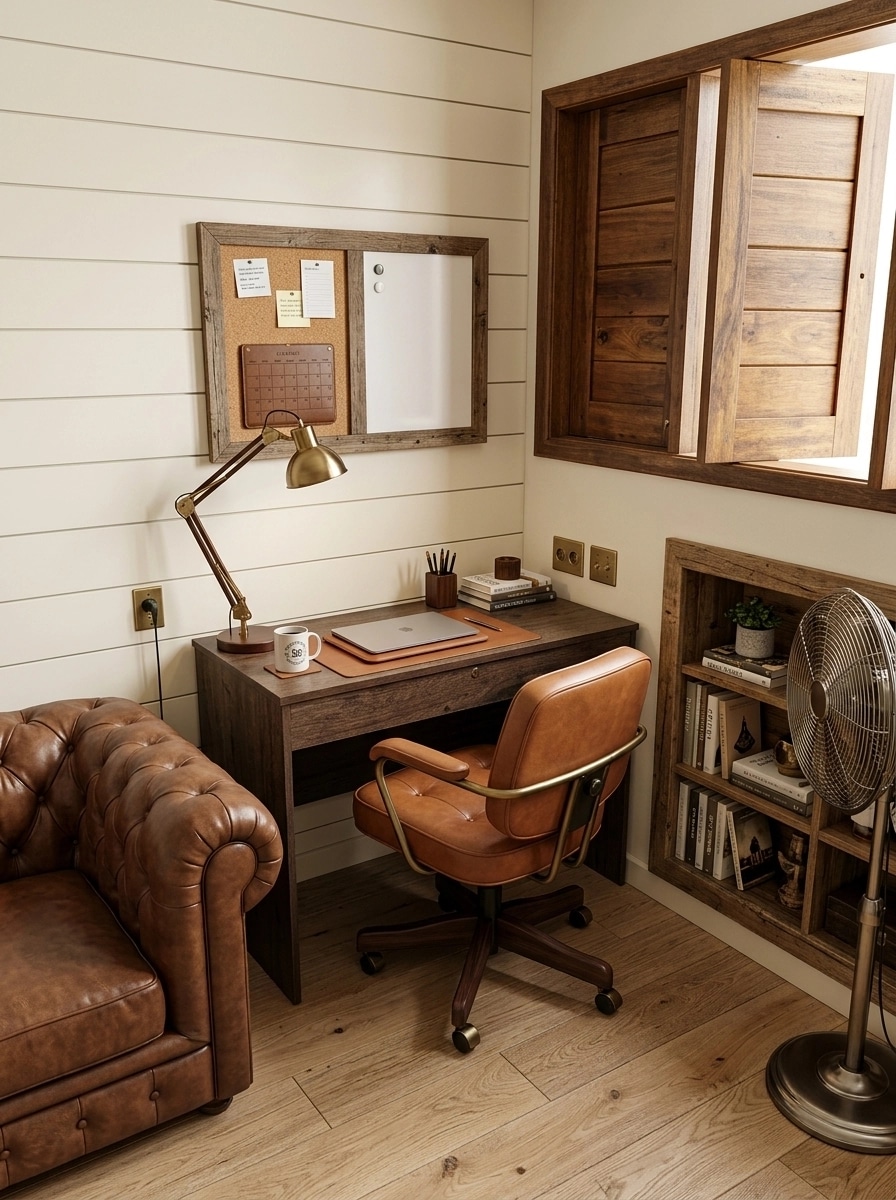 Interior design in Modern Farmhouse style — home_office by GenRoom AI