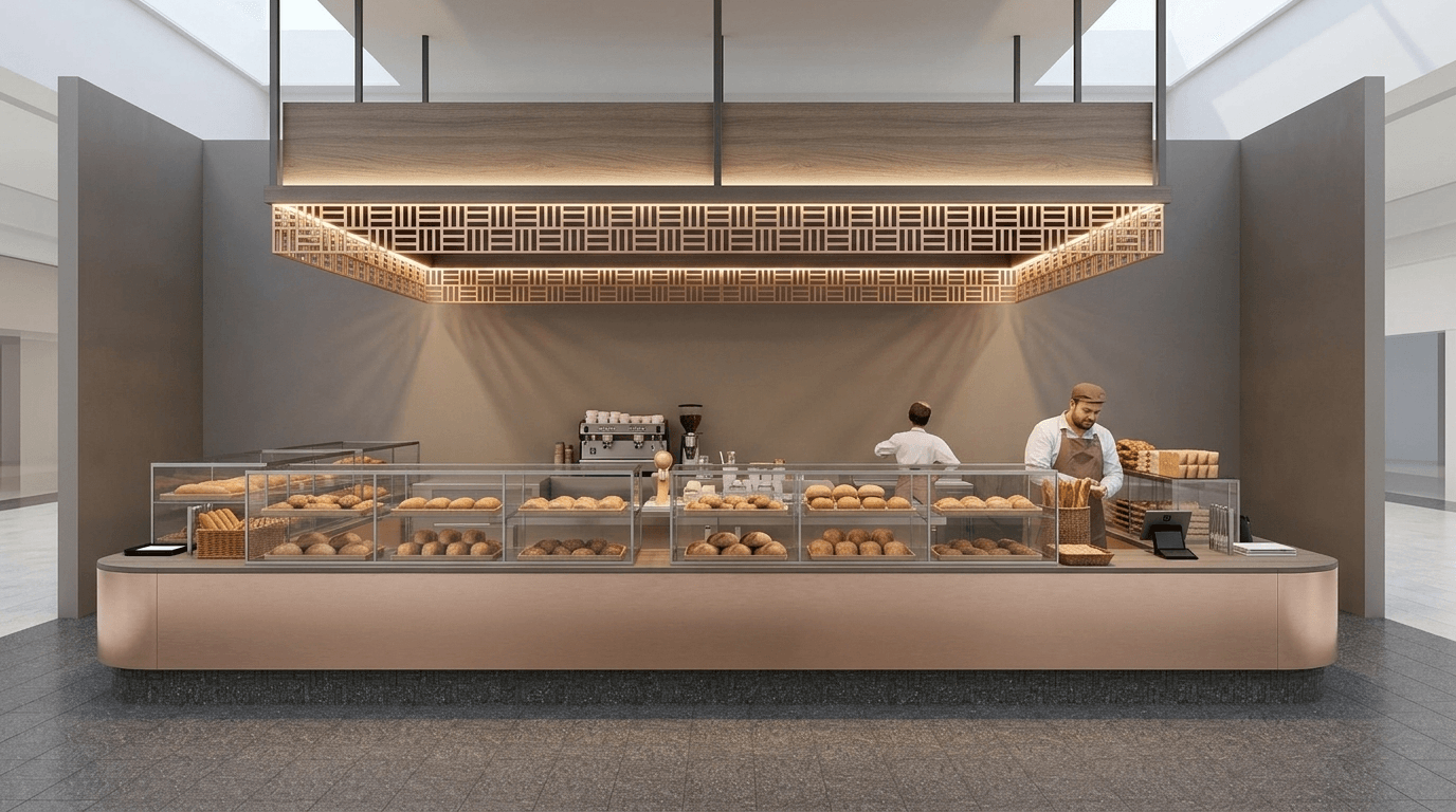 Interior design in Contemporary style — cafe by GenRoom AI