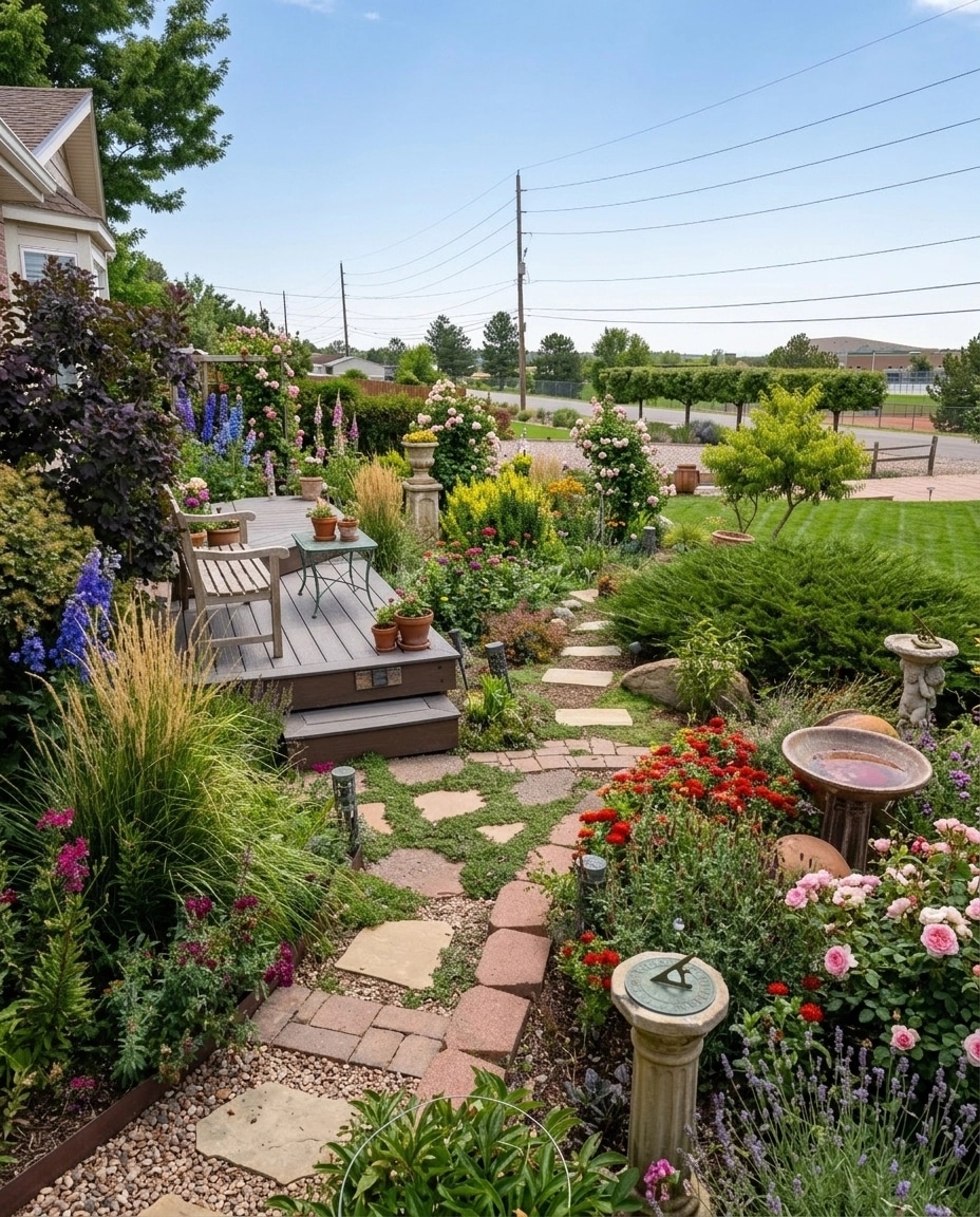English Cottage Garden Yard design — yard photo by GenRoom AI