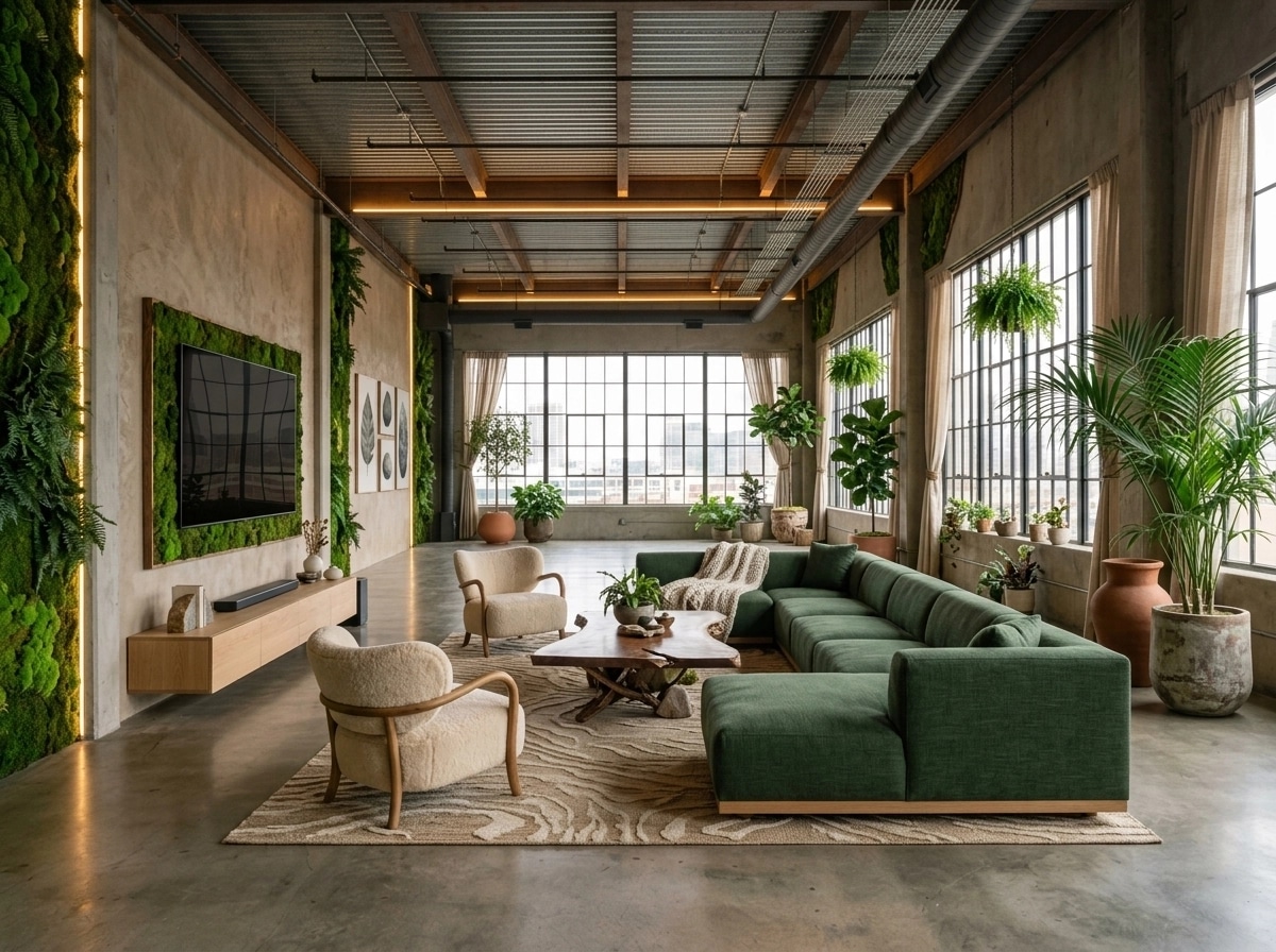 Interior design in Biophilic style — Living Room by GenRoom AI