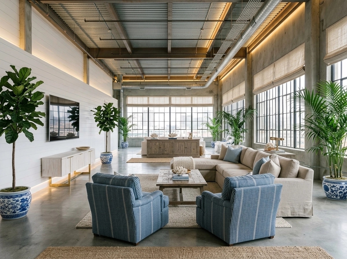 Interior design in Coastal / Hamptons style — Living Room by GenRoom AI